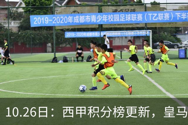 10.26日：西甲积分榜更新，皇马2比1绝杀，终结巴萨金身，前三仅差3分